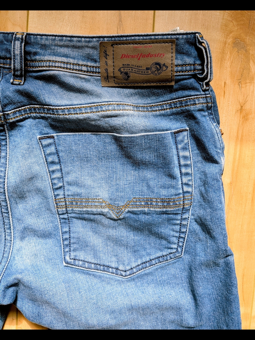 Vintage 00s Y2K Diesel Zatiny Bootcut Jeans - Light Blue Denim Men's Distressed - Picture 3 of 9